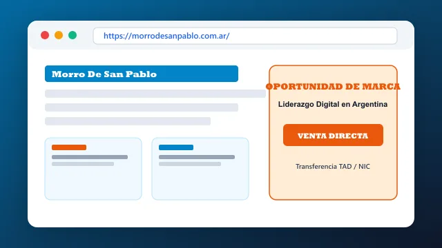 Modelo de aplicación comercial y proyectos digitales para morrodesanpablo.com.ar